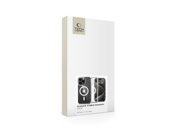 Tech-Protect FlexAir hybrid MagSafe-skal till iPhone 16 Pro Max - transparent