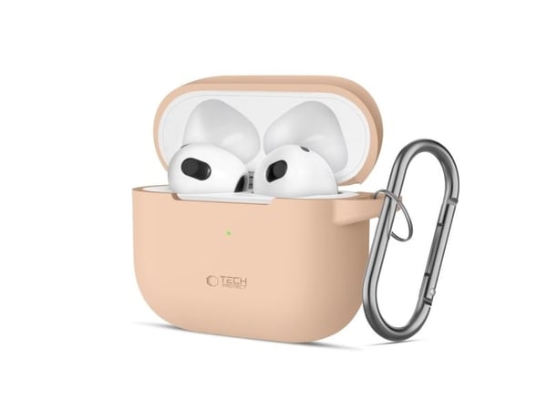 Tech-Protect silikonhake för Apple AirPods 3 kaffe latte