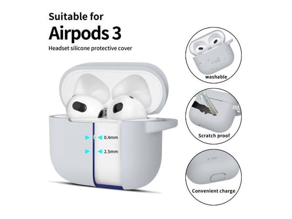 Tech-Protect silikonhake Apple AirPods 3 Crayon Grey