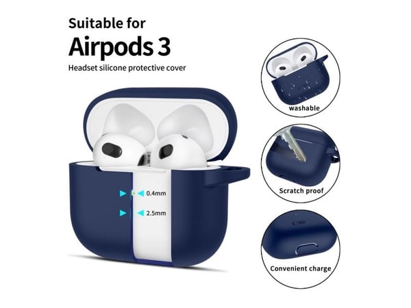 Tech-Protect silikonhake till Apple AirPods 3 navy blue