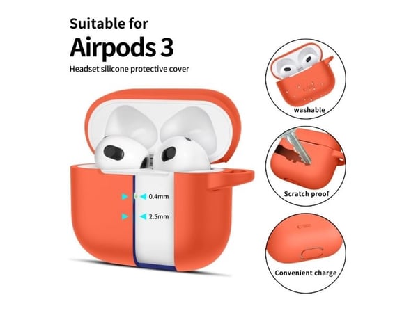 Tech-Protect SILICONE HOOK Apple AirPods 3 neonorange