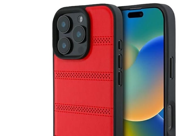 BMW BMW BMHMP16L23PUSPR iPhone 16 Pro 6.3" czerwony/red hardcase M Perforated And Stitched Line MagSafe