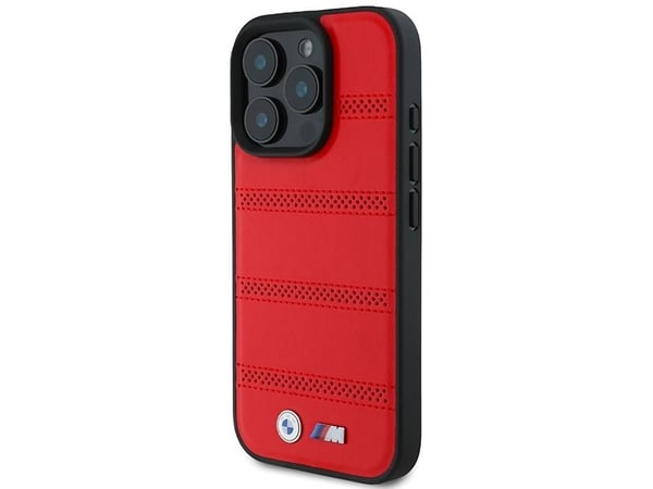 BMW BMW BMHMP16L23PUSPR iPhone 16 Pro 6.3" czerwony/red hardcase M Perforated And Stitched Line MagSafe