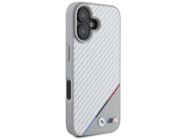 BMW BMW BMHMP16S23PUDTS iPhone 16 6.1" szary/grey hardcase M Carbon Tricolor Line MagSafe