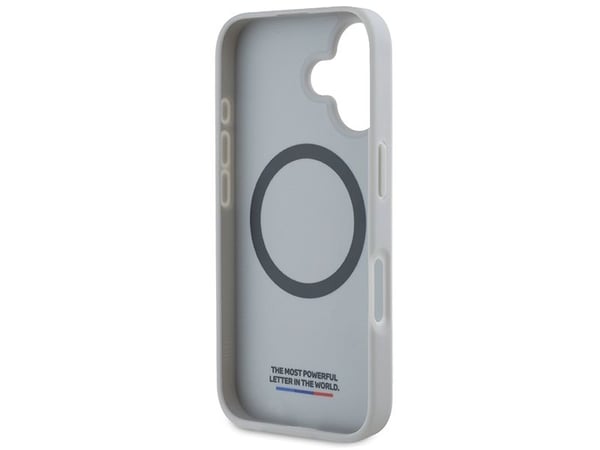 BMW M Carbon Tricolor Line MagSafe-deksel for iPhone 16 - grå