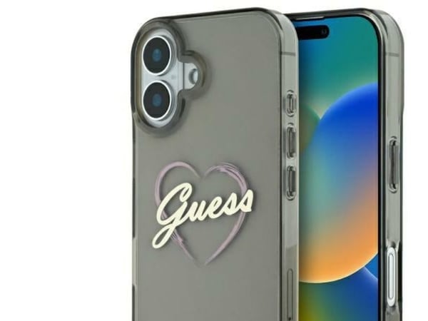 Guess IML Heart Apple iPhone 16 Plus - suomenkieliset puhelimet ja muut puhelimet