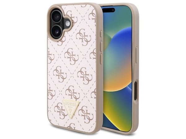 Guess New 4G Triangle iPhone 16-skal - vit