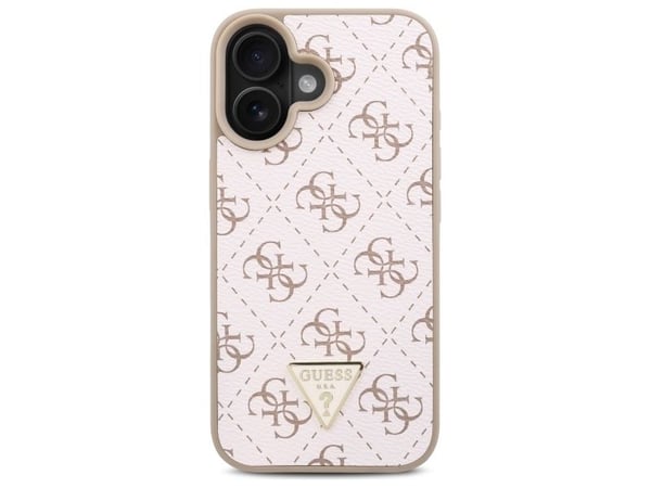 Guess New 4G Triangle iPhone 16-deksel - hvit