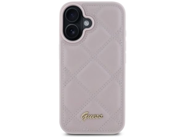 Guess tikattu metalli logo Apple iPhone 16 - puhelimen kotelo vaaleanpunainen