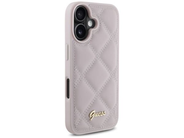 Guess tikattu metalli logo Apple iPhone 16 - puhelimen kotelo vaaleanpunainen
