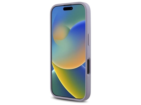 Guess quiltet metalllogo-deksel til iPhone 16 - lys lilla