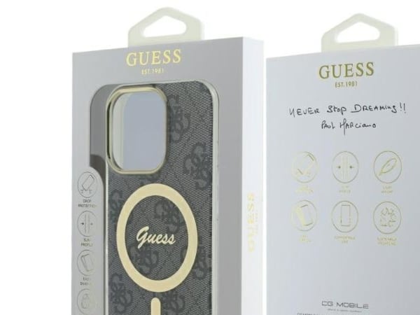Dėklas Guess GUHMP16LH4STK iPhone 16 Pro 6.3" juoda/juodas kovakotelo IML 4G MagSafe IML 4G MagSafe
