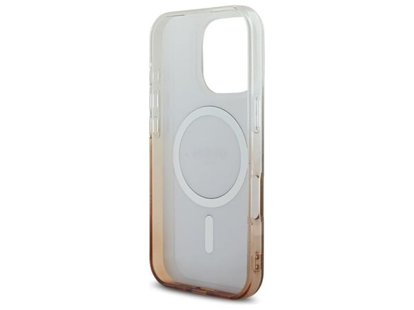Guess IML Glitter Gradient MagSafe-skal till iPhone 16 Pro - brun