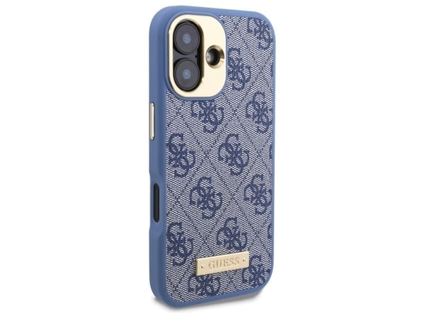 Guess 4G Logo Plate MagSafe kotelo Apple iPhone 16 Plus - sininen
