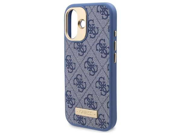 Guess 4G Logo Plate MagSafe kotelo Apple iPhone 16 Plus - sininen