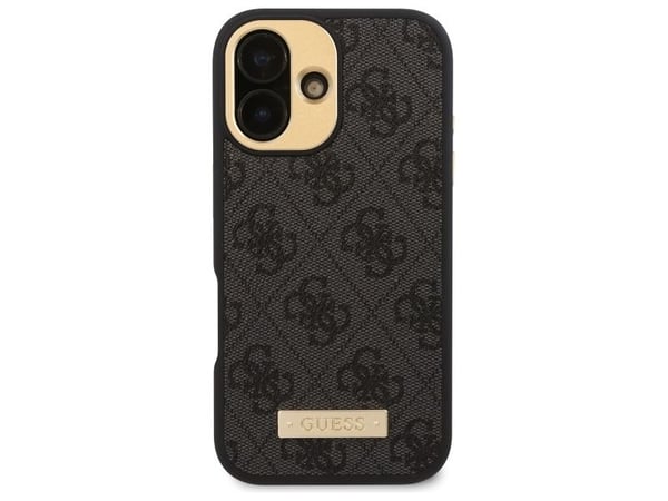 Guess 4G Logo Plate MagSafe kotelo Apple iPhone 16 Plus - musta