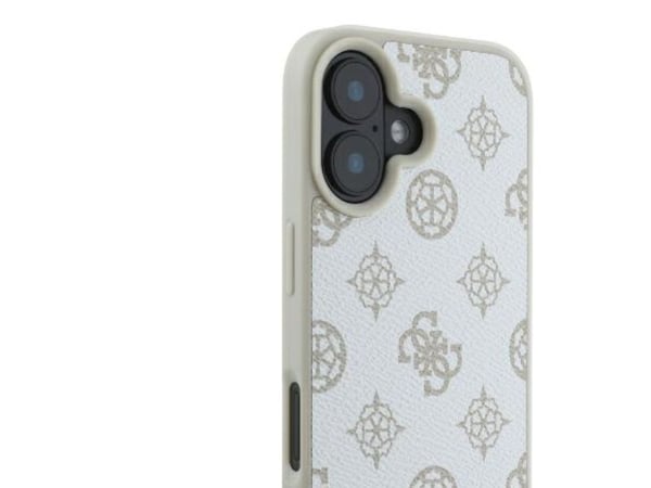 Apple iPhone 16 Guess Peony Script Logo MagSafe (GUHMP16SPGPYSH) puhelinkotelo valkoinen