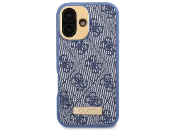 Guess 4G Logo Plate MagSafe Apple iPhone 16 Kotelo - sininen