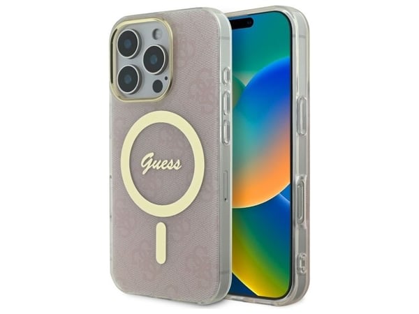Guess IML 4G MagSafe-deksel Apple iPhone 16 Pro Max - telefondeksel rosa farge