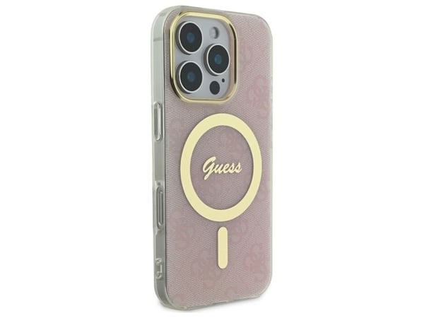 Guess IML 4G MagSafe-fodral för Apple iPhone 16 Pro Max - Fodral för telefon rosa