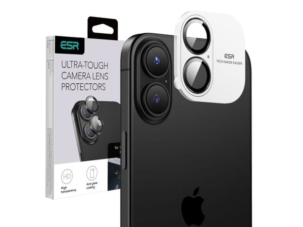 esr Armorite, Apple, iPhone 16 / 16 Plus, Slagbestandig, Ripebestandig, Svart, Gjennomsiktig, 1 stykker
