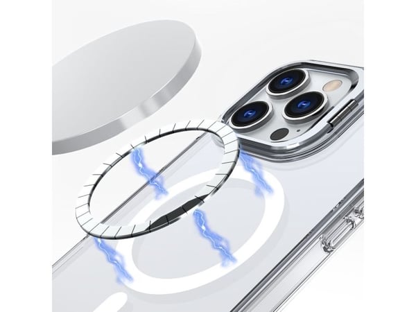 4kom.pl Kotelo iPhone 16 Pro MagStand MagSafe puhelimessa Kirkas