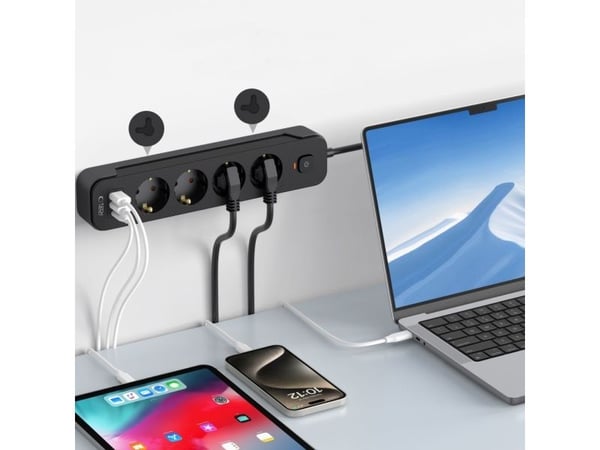 Listwa zasilajaca Tech-Protect TECH-PROTECT PCL4X3 POWER SOCKET LONG 2 USB & 1 TYPE-C & 4 SOCKET 200CM BLACK