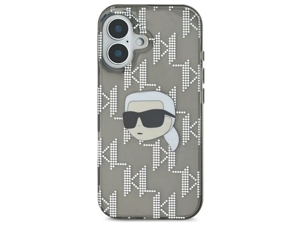 Karl Lagerfeld korkki iPhone 16 6.1" KLHCP16SHKLPKHK musta Hardcase IML Karl Head Electroplated IML Karl Head Electroplated