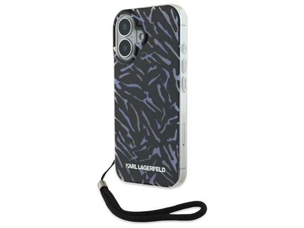 Karl Lagerfeld Zebra Cord Apple iPhone 16 Case - puhelimen tapauksessa violetti