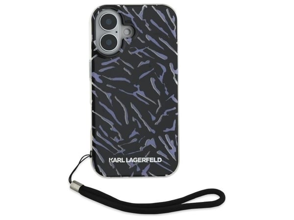 Karl Lagerfeld Zebra Cord Apple iPhone 16 Case - puhelimen tapauksessa violetti