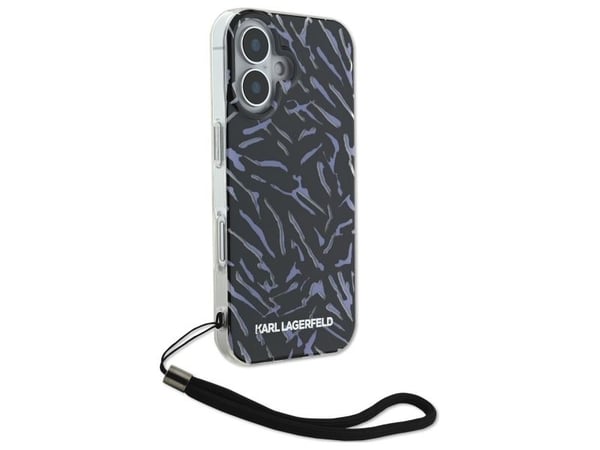 Karl Lagerfeld Zebra Cord Apple iPhone 16 Case - puhelimen tapauksessa violetti