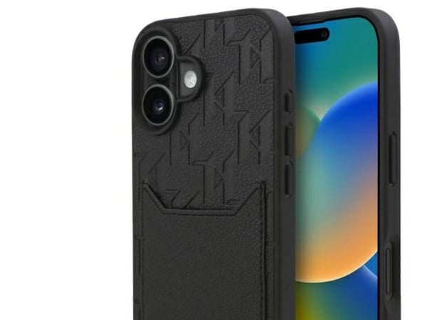 Karl Lagerfeld kortfack Monogram MagSafe-skal för iPhone 16 - svart
