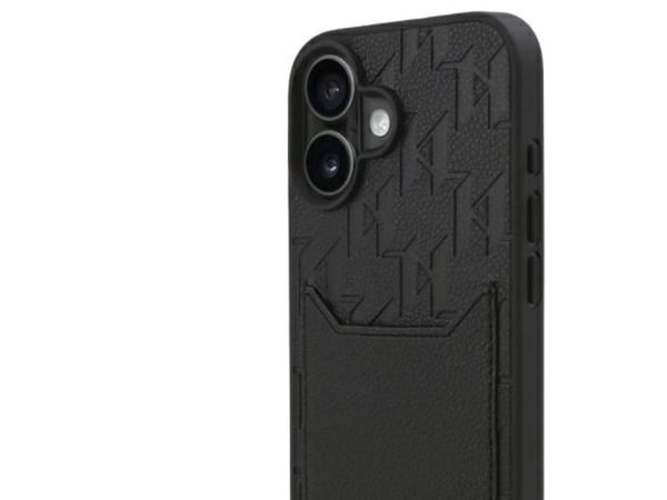 Karl Lagerfeld kortfack Monogram MagSafe-skal för iPhone 16 - svart