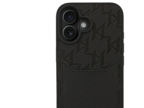 Karl Lagerfeld kortfack Monogram MagSafe-skal för iPhone 16 - svart