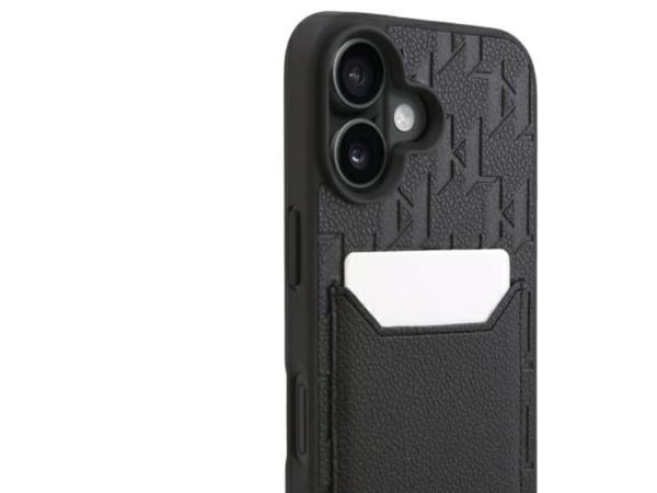 Karl Lagerfeld kortfack Monogram MagSafe-skal för iPhone 16 - svart