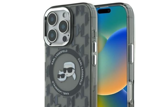 Karl Lagerfeld Karl Lagerfeld KLHMP16LHMCKMHK iPhone 16 Pro 6.3" svart/svart IML Monogram Karl&Choupette Head MagSafe