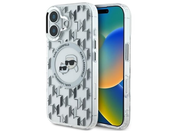Karl Lagerfeld Karl Lagerfeld KLHMP16SHMCKMHT iPhone 16 6.1" kirkas/läpinäkyvä IML Monogram Karl&amp;Choupette Head MagSafe