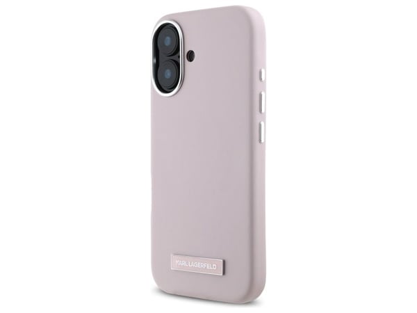 Karl Lagerfeld KLHMP16SPGMSRPP iPhone 16 6.1" vaaleanpunainen/vaaleanpunainen kovakotelo FW Metal Plate MagSafe