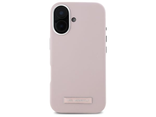 Karl Lagerfeld KLHMP16SPGMSRPP iPhone 16 6.1" vaaleanpunainen/vaaleanpunainen kovakotelo FW Metal Plate MagSafe