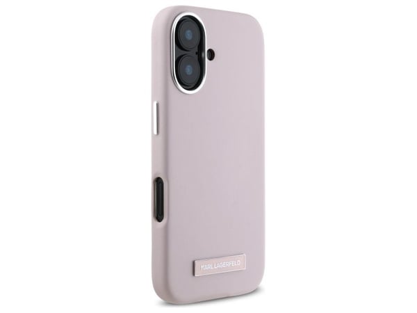 Karl Lagerfeld KLHMP16SPGMSRPP iPhone 16 6.1" vaaleanpunainen/vaaleanpunainen kovakotelo FW Metal Plate MagSafe