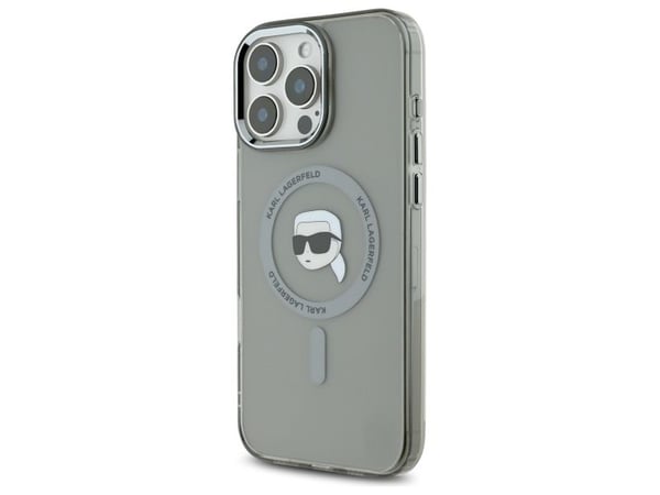 Karl Lagerfeld IML Metal Karl Head MagSafe-skal till iPhone 16 Pro Max - svart
