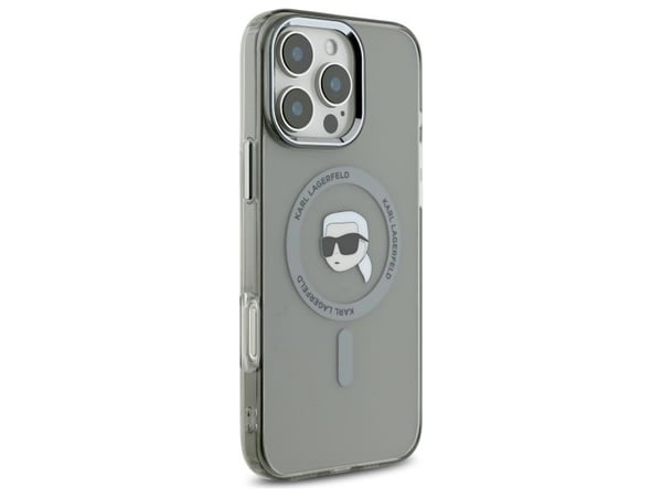 Karl Lagerfeld IML Metal Karl Head MagSafe-skal till iPhone 16 Pro Max - svart