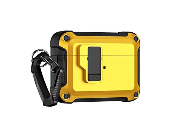 Pro Armour Airpods Case with hook - AirPods 4 yellow