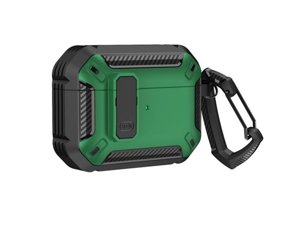 Hurtel Armour-etui til AirPods med krok – AirPods 4 grønn