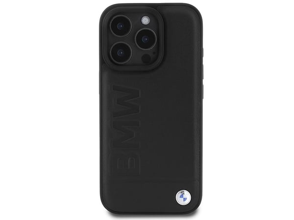 BMW Leather Hot Stamp MagSafe-deksel for iPhone 16 Pro Max - Svart