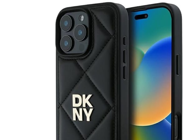 DKNY DKHCP16LPQDSLK iPhone 16 Pro 6,3" svart/black Quilted Stack Logo