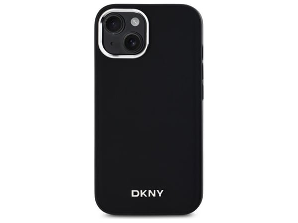 Dėklas DKNY DKHMP15MPSCMCLK iPhone 15 Plus 6.7" juoda/juodas kovakotelo Plain Logo MagSafe