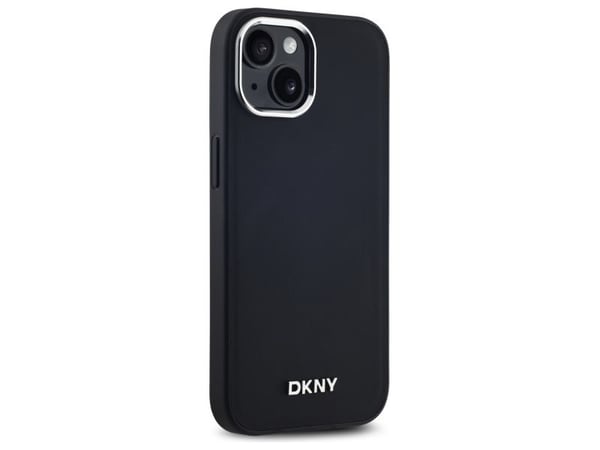 Dėklas DKNY DKHMP15MPSCMCLK iPhone 15 Plus 6.7" juoda/juodas kovakotelo Plain Logo MagSafe
