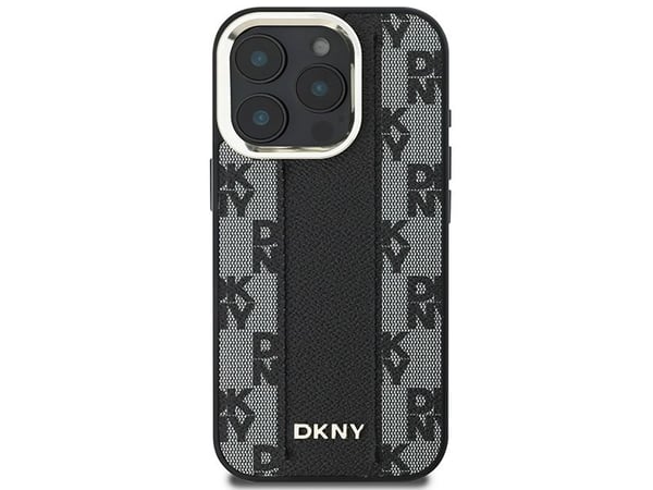 DKNY DKHMP16LPCPVSLK iPhone 16 Pro 6,3" svart hardcase rutemønster Magsafe
