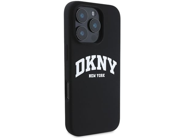 DKNY DKHMP16LSNYACH iPhone 16 Pro 6,3" hardcase - sort/svart, silikone - trykt logo MagSafe